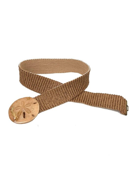 Vintage Sand Dollar Charmant Belt Beverly Hills Stretchy Beach Cottagecore Sz XL main image 7